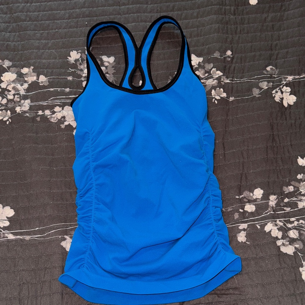 Blue Racerback Tank Top